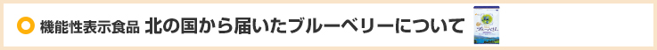 機能性表示食品 北の国から届いたブルーベリーについて