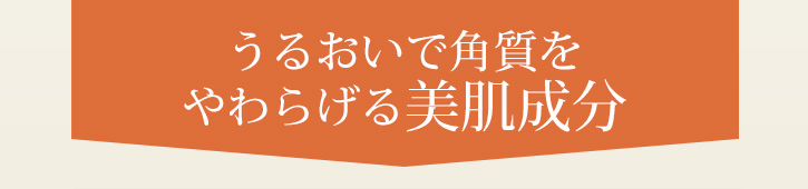 うるおいで角質をやわらげる美肌成分