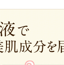 うるおいと美肌成分を届ける