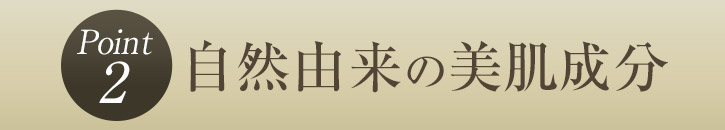 ポイント2 自然由来の美肌成分