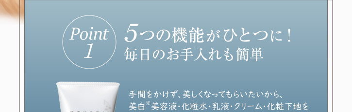 5つの機能がひとつに！毎日のお手入れも簡単