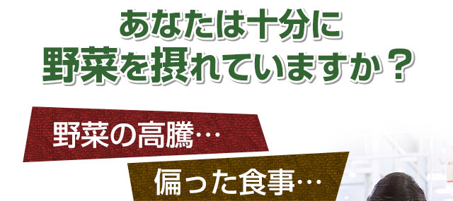 あなたは十分に野菜を摂れていますか？