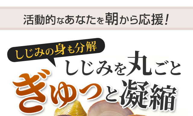 活動的なあなたを朝から応援！やわたしじみの力