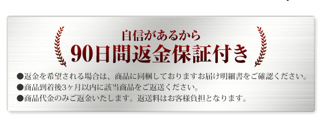 90日間返金保証付き